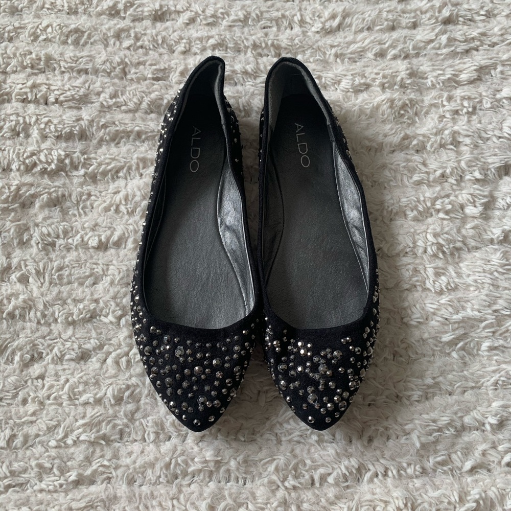 Aldo black flats size 9